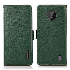 Funda de Cuero Cartera con Soporte Carcasa B03H para Nokia C10 Verde