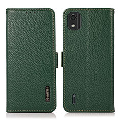 Funda de Cuero Cartera con Soporte Carcasa B03H para Nokia C2 2nd Edition Verde