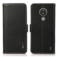 Funda de Cuero Cartera con Soporte Carcasa B03H para Nokia C21 Negro