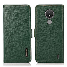 Funda de Cuero Cartera con Soporte Carcasa B03H para Nokia C21 Verde