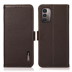 Funda de Cuero Cartera con Soporte Carcasa B03H para Nokia G11 Marron