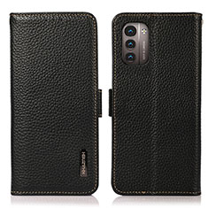 Funda de Cuero Cartera con Soporte Carcasa B03H para Nokia G21 Negro