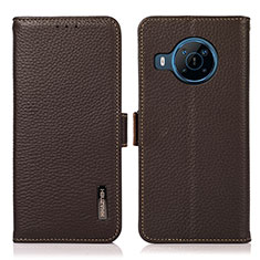 Funda de Cuero Cartera con Soporte Carcasa B03H para Nokia X100 5G Marron