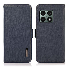 Funda de Cuero Cartera con Soporte Carcasa B03H para OnePlus 10 Pro 5G Azul