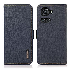 Funda de Cuero Cartera con Soporte Carcasa B03H para OnePlus 10R 5G Azul