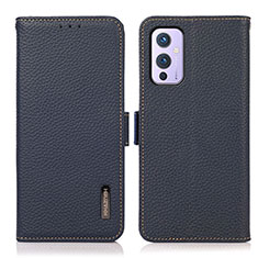 Funda de Cuero Cartera con Soporte Carcasa B03H para OnePlus 9 5G Azul