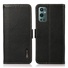 Funda de Cuero Cartera con Soporte Carcasa B03H para OnePlus 9 Pro 5G Negro