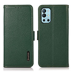 Funda de Cuero Cartera con Soporte Carcasa B03H para OnePlus 9R 5G Verde