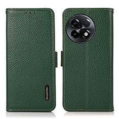 Funda de Cuero Cartera con Soporte Carcasa B03H para OnePlus Ace 2 5G Verde