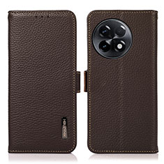 Funda de Cuero Cartera con Soporte Carcasa B03H para OnePlus Ace 2 Pro 5G Marron