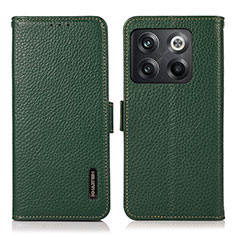 Funda de Cuero Cartera con Soporte Carcasa B03H para OnePlus Ace Pro 5G Verde