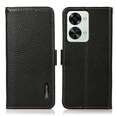 Funda de Cuero Cartera con Soporte Carcasa B03H para OnePlus Nord 2T 5G Negro