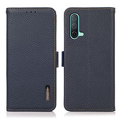 Funda de Cuero Cartera con Soporte Carcasa B03H para OnePlus Nord CE 5G Azul