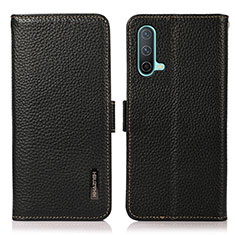 Funda de Cuero Cartera con Soporte Carcasa B03H para OnePlus Nord CE 5G Negro