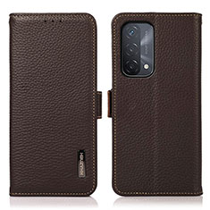 Funda de Cuero Cartera con Soporte Carcasa B03H para OnePlus Nord N200 5G Marron