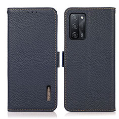 Funda de Cuero Cartera con Soporte Carcasa B03H para Oppo A53s 5G Azul