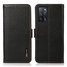 Funda de Cuero Cartera con Soporte Carcasa B03H para Oppo A53s 5G Negro