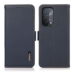 Funda de Cuero Cartera con Soporte Carcasa B03H para Oppo A93 5G Azul