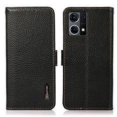 Funda de Cuero Cartera con Soporte Carcasa B03H para Oppo F21 Pro 4G Negro