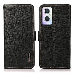 Funda de Cuero Cartera con Soporte Carcasa B03H para Oppo F21s Pro 5G Negro