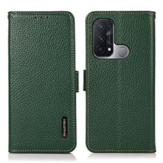 Funda de Cuero Cartera con Soporte Carcasa B03H para Oppo Reno5 A Verde