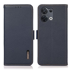 Funda de Cuero Cartera con Soporte Carcasa B03H para Oppo Reno8 Pro 5G Azul