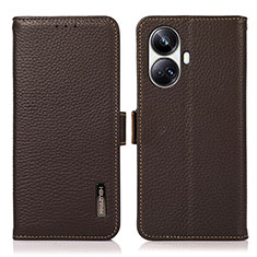 Funda de Cuero Cartera con Soporte Carcasa B03H para Realme 10 Pro+ Plus 5G Marron