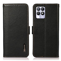 Funda de Cuero Cartera con Soporte Carcasa B03H para Realme 8i Negro