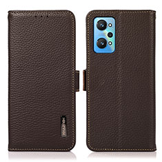 Funda de Cuero Cartera con Soporte Carcasa B03H para Realme GT Neo 3T 5G Marron