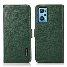 Funda de Cuero Cartera con Soporte Carcasa B03H para Realme GT Neo2 5G Verde