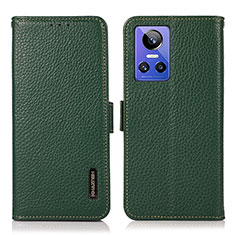 Funda de Cuero Cartera con Soporte Carcasa B03H para Realme GT Neo3 5G Verde