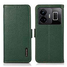 Funda de Cuero Cartera con Soporte Carcasa B03H para Realme GT Neo5 5G Verde