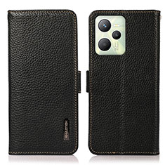 Funda de Cuero Cartera con Soporte Carcasa B03H para Realme Narzo 50A Prime Negro