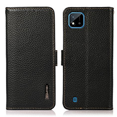 Funda de Cuero Cartera con Soporte Carcasa B03H para Realme Narzo 50i Negro