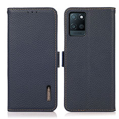 Funda de Cuero Cartera con Soporte Carcasa B03H para Realme V11s 5G Azul