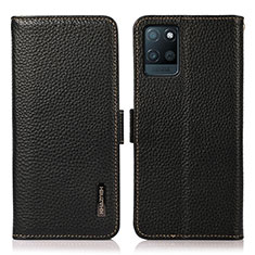 Funda de Cuero Cartera con Soporte Carcasa B03H para Realme V11s 5G Negro