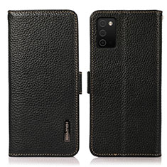 Funda de Cuero Cartera con Soporte Carcasa B03H para Samsung Galaxy A03s Negro