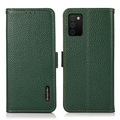 Funda de Cuero Cartera con Soporte Carcasa B03H para Samsung Galaxy A03s Verde