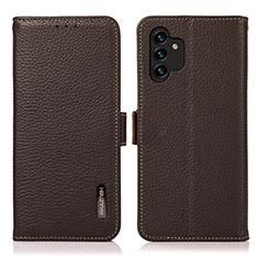 Funda de Cuero Cartera con Soporte Carcasa B03H para Samsung Galaxy A13 4G Marron