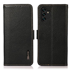 Funda de Cuero Cartera con Soporte Carcasa B03H para Samsung Galaxy A13 4G Negro