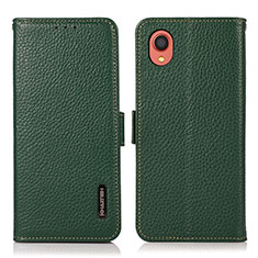 Funda de Cuero Cartera con Soporte Carcasa B03H para Samsung Galaxy A22 5G SC-56B Verde