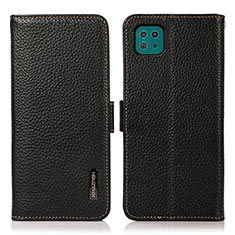 Funda de Cuero Cartera con Soporte Carcasa B03H para Samsung Galaxy A22s 5G Negro