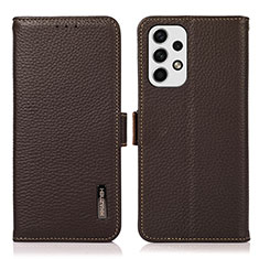 Funda de Cuero Cartera con Soporte Carcasa B03H para Samsung Galaxy A23 5G Marron