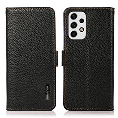 Funda de Cuero Cartera con Soporte Carcasa B03H para Samsung Galaxy A23 5G Negro