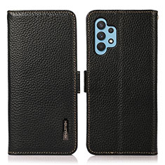 Funda de Cuero Cartera con Soporte Carcasa B03H para Samsung Galaxy A32 4G Negro