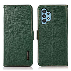 Funda de Cuero Cartera con Soporte Carcasa B03H para Samsung Galaxy A32 4G Verde