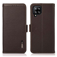 Funda de Cuero Cartera con Soporte Carcasa B03H para Samsung Galaxy A42 5G Marron