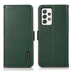 Funda de Cuero Cartera con Soporte Carcasa B03H para Samsung Galaxy A52 4G Verde