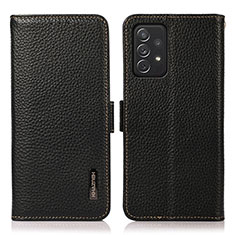 Funda de Cuero Cartera con Soporte Carcasa B03H para Samsung Galaxy A72 4G Negro