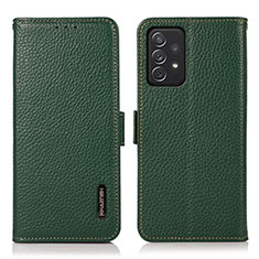 Funda de Cuero Cartera con Soporte Carcasa B03H para Samsung Galaxy A72 4G Verde